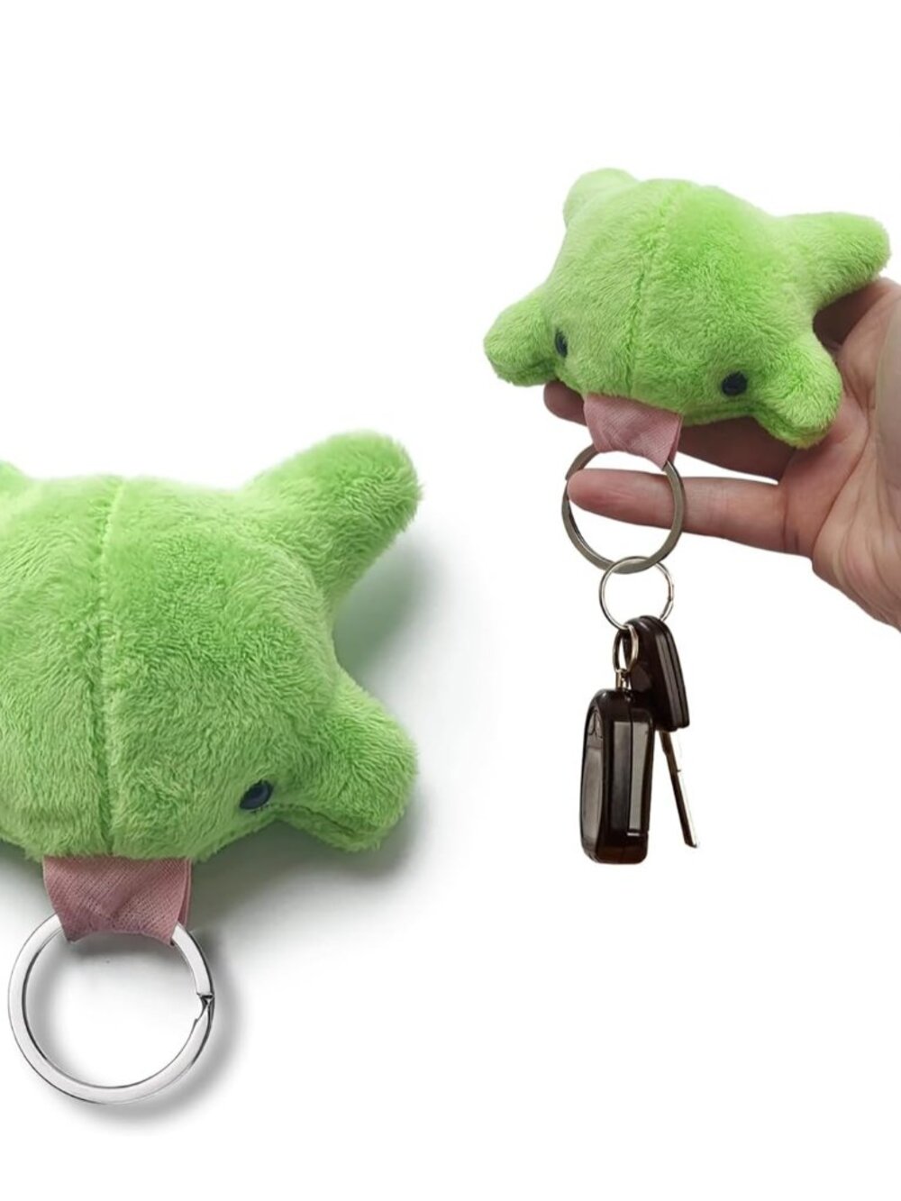 Cute Frog Keychain,Kawaii Plush Key Chain,Funny Purse Bag Charms